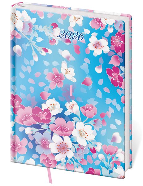 Diář 2026 denní B6 Vario Lyra - Blossom