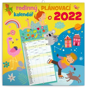 Rodinný plánovací kalendář 2022 nástěnný