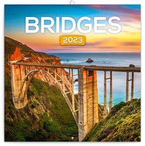 Kalendář nástěnný 2023 poznámkový, 30 × 30 cm - Mosty