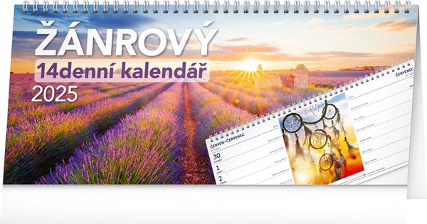 Kalendář stolní 2025 - Žánrový - 14denní