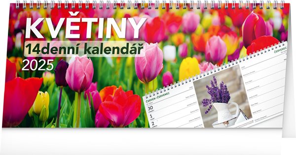 Kalendář stolní 2025 - Květiny - 14denní
