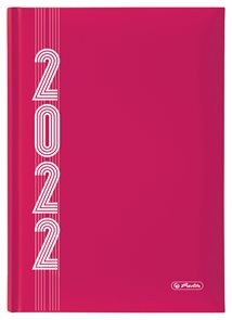 Herlitz Diář 2022 A5 denní - růžový