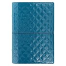 Filofax Kroužkový diář 2022 Domino Luxe osobní - tm.modrozelený
