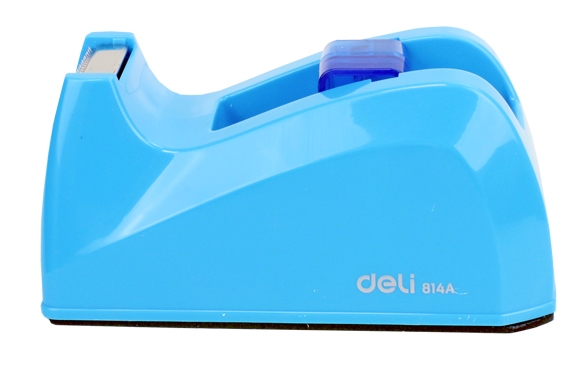 Odvíječ lepicí pásky stolní DELI do 18 mm - modrý
