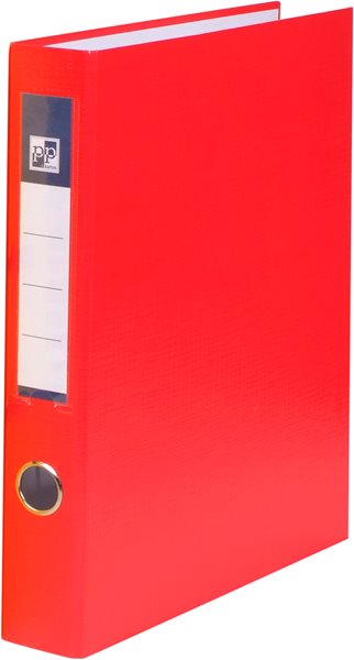 Levně 4kroužkový pořadač plastový A4 PP 4 cm - červený