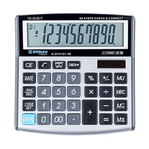 kancelářská kalkulačka Donau TECH 4101, 10místná - stříbrná