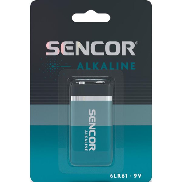 Levně Alkalická baterie Sencor SBA 6LR61 1BP 9V Alk - 1 ks blistr