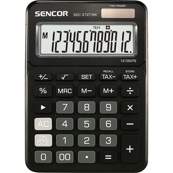 Levně Kalkulačka Sencor SEC 372T BK - černá
