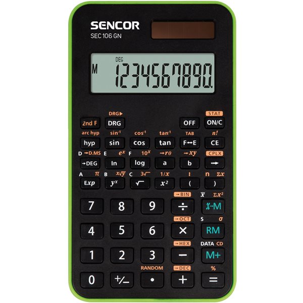 Kalkulačka Sencor SEC 106 GN - černozelená