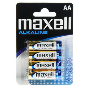 Maxell Alkalická tužková baterie AA - balení 4 ks blistr