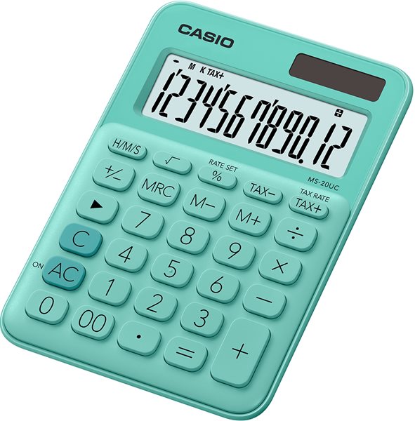 Levně Kalkulačka Casio MS 20 UC GN - zelená