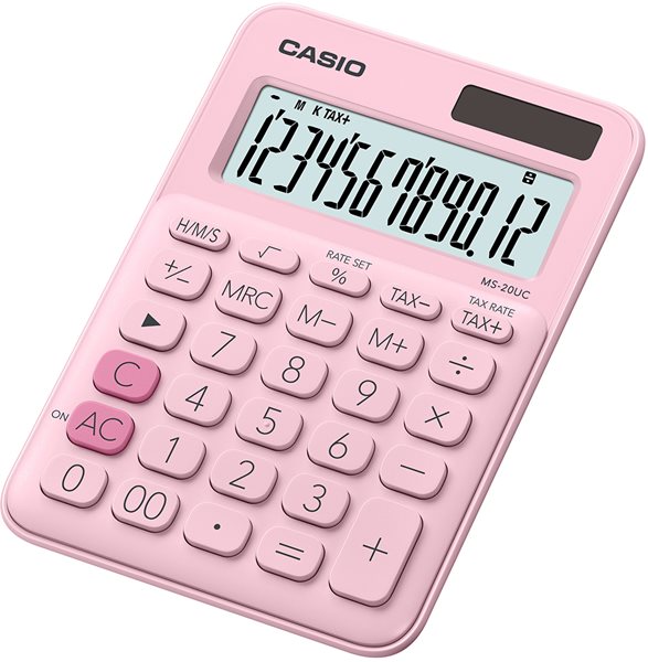 Levně Kalkulačka Casio MS 20 UC PK - růžová