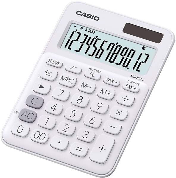 Levně Kalkulačka Casio MS 20 UC WE - bílá