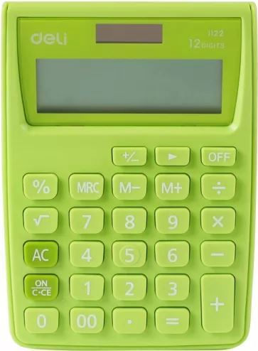 Levně Kalkulačka DELI E1122 - zelená