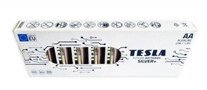 Alkalick&#225; tužkov&#225; baterie AA Tesla SILVER+ 10 ks, EU edice