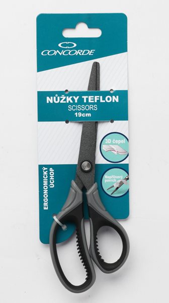 Levně CONCORDE Kancelářské nůžky Teflon - 19 cm