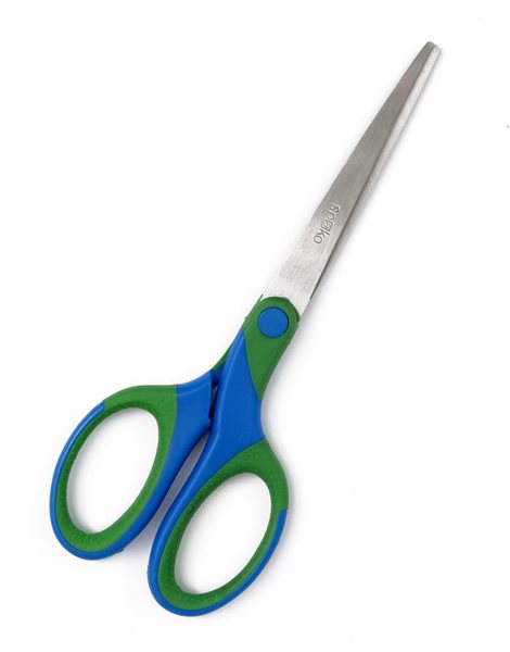 Levně Spoko Kancelářské nůžky Comfort 18 cm, symetrické - zelenomodré, Sleva 9%