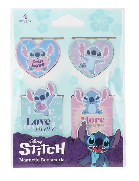 Magnetická záložka Colorino Stitch Pastel 1, 4 ks - mix motivů