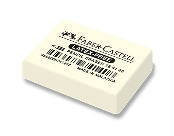 Stěrací pryž Faber-Castell LATEX-FREE, bílá