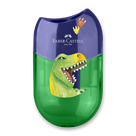 Ořezávátko Faber-Castell dvojité se zásobníkem - Dinosaurus