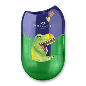 Ořez&#225;v&#225;tko Faber-Castell dvojit&#233; se z&#225;sobn&#237;kem - Dinosaurus