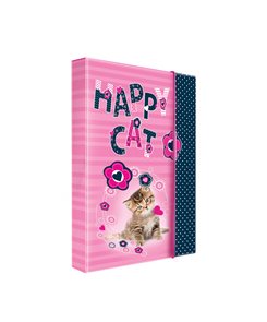 Karton PP Desky na sešity s boxem A5 - Happy Cats