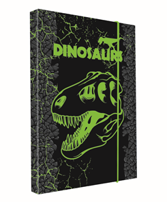 Desky na sešity s boxem A5 - Dinosaurus