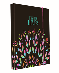 Desky na sešity s boxem A4 - Fashion Flowers
