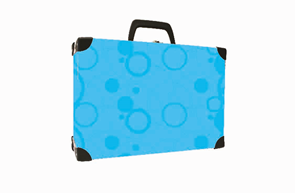 Kufřík lamino hranatý okovaný - NEO COLORI modrá