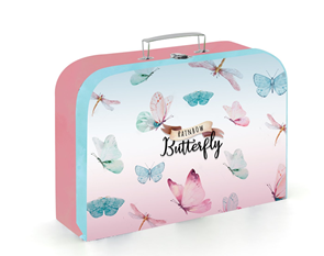 Dětský kufřík lamino 34 cm - Rainbow Butterfly / Motýl