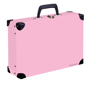 Kufřík lamino hranatý okovaný PASTELINI - růžový