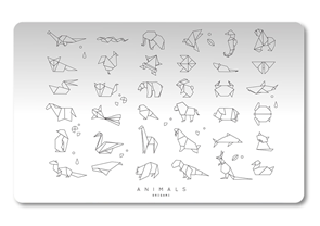 Podložka na stůl 60 × 45 cm, PP - Origami animals