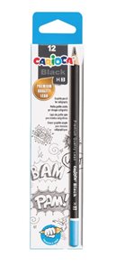 Grafitov&#233; tužky Carioca Black trojhrann&#233; č. 3 (H) - 12 ks