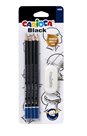 Grafitové tužky Carioca Black trojhranné č. 2 (HB) - 4 ks vč. pryže