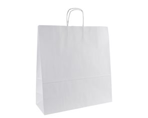 Papírová taška s krouceným uchem 45 × 17 × 48 cm, 100 g - bílá
