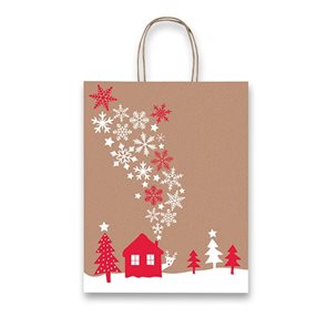 Vánoční dárková taška Fantasia Snowflakes 26 × 34,5 × 12 cm