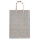 Dárková taška Allegra 16 × 21 × 8 cm, kraft - stříbrná