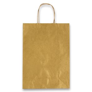 Dárková taška Allegra 26 × 36 × 12 cm, kraft - zlatá