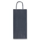Dárková taška na láhev Allegra 14 × 39 × 8,5 cm, kraft - modrá