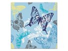 Dekorační ubrousky 33 × 33 cm, 20 ks - modré s motýly