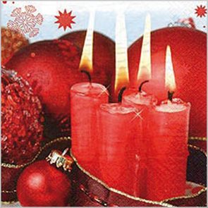 Stil Ubrousky 33 x 33 Vánoce - Červené svíčky