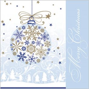 Stil Ubrousky 33 x 33 - Vánoční ozdoba Merry Christmas modrá