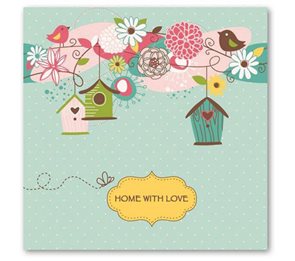Stil Ubrousky 33 x 33 dekorativní - "Home with love"