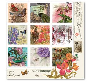 Stil Ubrousky 33 x 33 dekorativní - Květinové dopisy