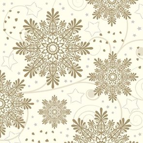 Stil Ubrousky 33 × 33 Vánoce - sněhové vločky zlaté