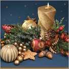 Stil Ubrousky 33 x 33 Vánoce - Modré se zlatou dekorací