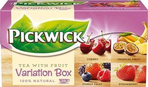 Pickwick černý čaj 20 × 1,5 g - jahody, lesní ovoce, kyselá třešeň, tropické ovoce