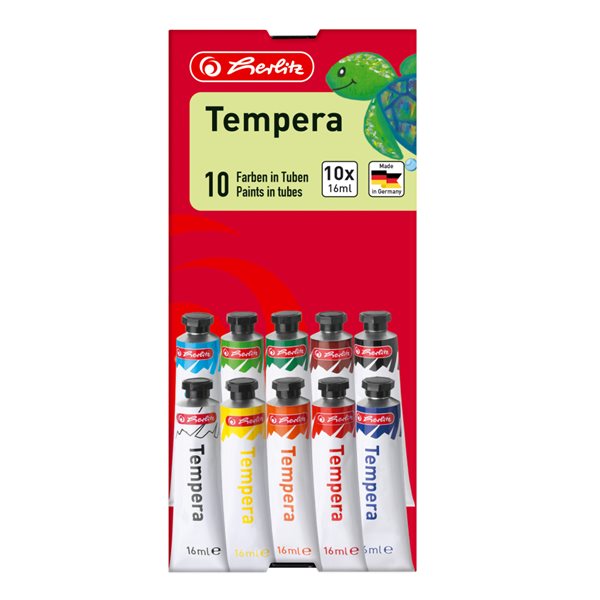 Herlitz Tempery 10 barev - tuba 16 ml