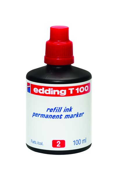 Edding T 100 Náhradní náplň pro permanentní popisovač - červená