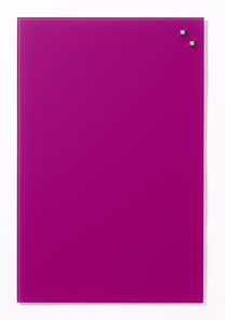 NAGA skleněná magnetická tabule 40 x 60 cm, růžová